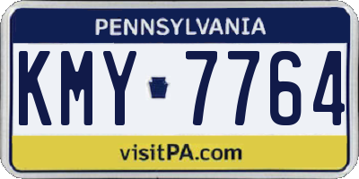 PA license plate KMY7764