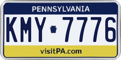 PA license plate KMY7776
