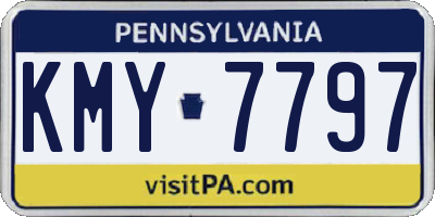 PA license plate KMY7797