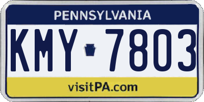 PA license plate KMY7803