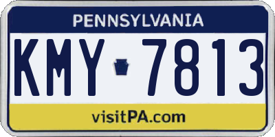 PA license plate KMY7813