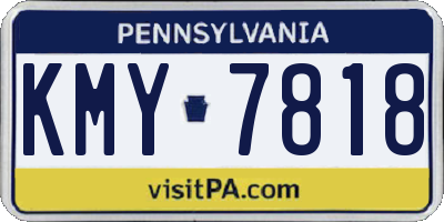 PA license plate KMY7818