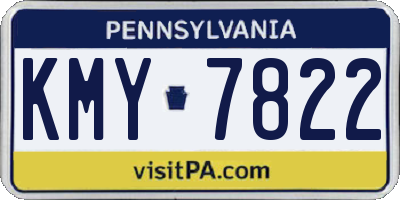 PA license plate KMY7822