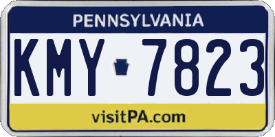 PA license plate KMY7823