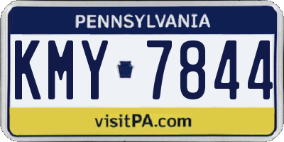PA license plate KMY7844