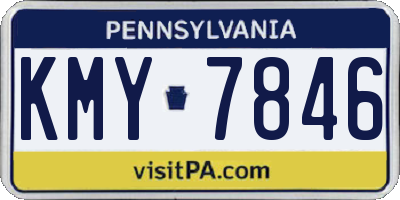PA license plate KMY7846