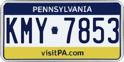 PA license plate KMY7853