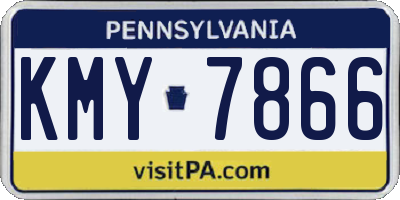 PA license plate KMY7866