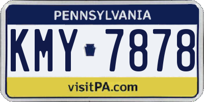 PA license plate KMY7878