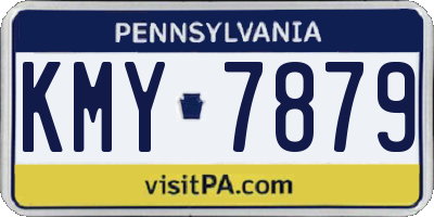 PA license plate KMY7879