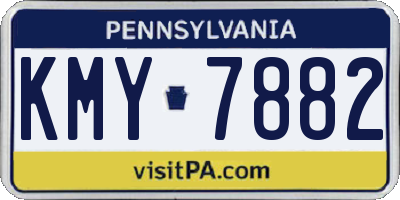 PA license plate KMY7882