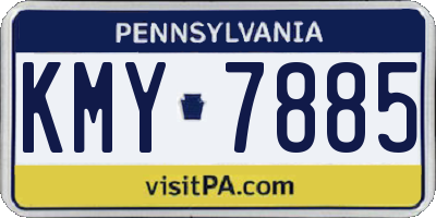 PA license plate KMY7885