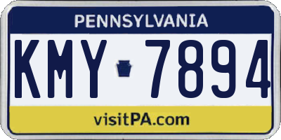 PA license plate KMY7894