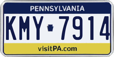 PA license plate KMY7914