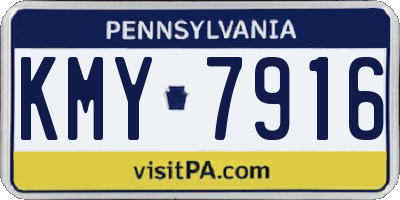 PA license plate KMY7916