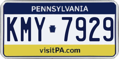 PA license plate KMY7929