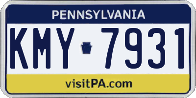 PA license plate KMY7931