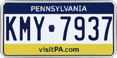 PA license plate KMY7937