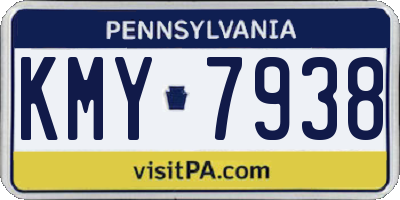PA license plate KMY7938