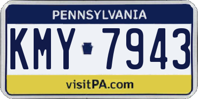 PA license plate KMY7943