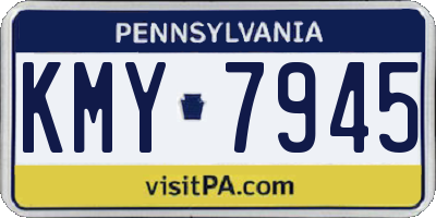 PA license plate KMY7945