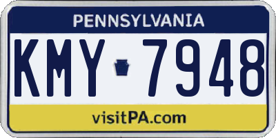 PA license plate KMY7948