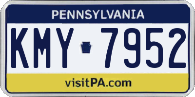 PA license plate KMY7952