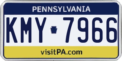 PA license plate KMY7966