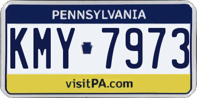PA license plate KMY7973