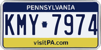 PA license plate KMY7974