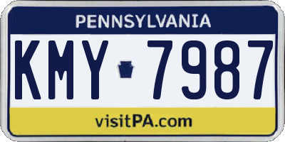 PA license plate KMY7987