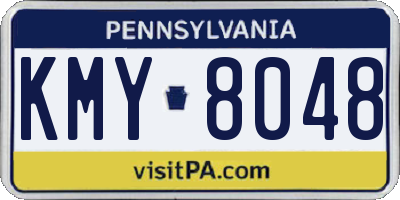 PA license plate KMY8048