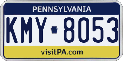 PA license plate KMY8053