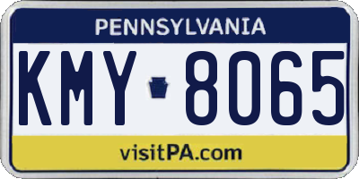 PA license plate KMY8065