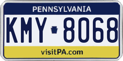 PA license plate KMY8068