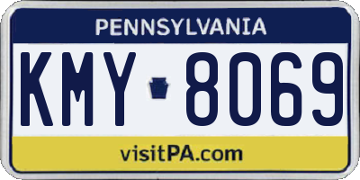 PA license plate KMY8069