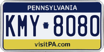 PA license plate KMY8080