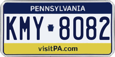 PA license plate KMY8082