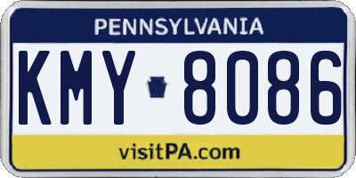 PA license plate KMY8086