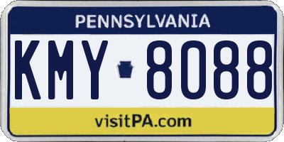 PA license plate KMY8088