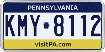 PA license plate KMY8112