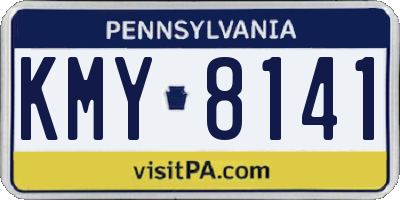 PA license plate KMY8141