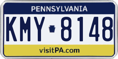 PA license plate KMY8148