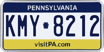 PA license plate KMY8212
