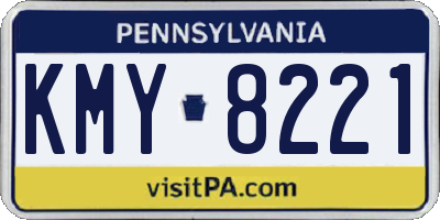 PA license plate KMY8221