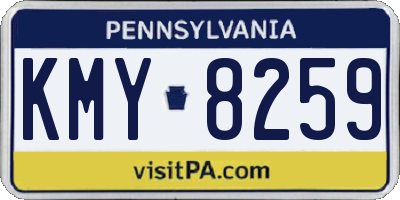 PA license plate KMY8259