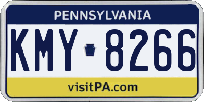 PA license plate KMY8266