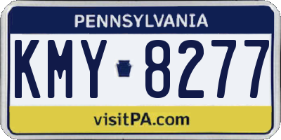 PA license plate KMY8277