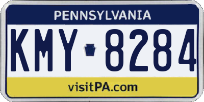 PA license plate KMY8284