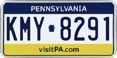 PA license plate KMY8291